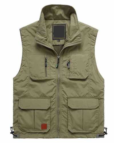 Summer Mesh Thin Multi Pocket Vest For Male Big Size Male Casual 4 Colors Sleeveless Jacket With Many Pockets Reporter Waistcoat