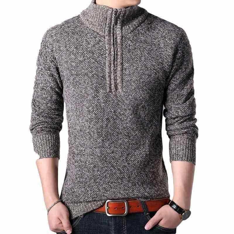 New Fashion Brand Sweater Mens Pullovers Thick Slim Fit Jumpers Knitwear Woolen Winter Korean Style Casual Clothing Men