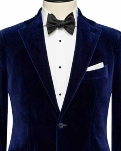 Royal Blue Velvet Men Suit Jacket for Prom Wear Dinner Blazer with Notched Lapel Blazer Male Tops Dress
