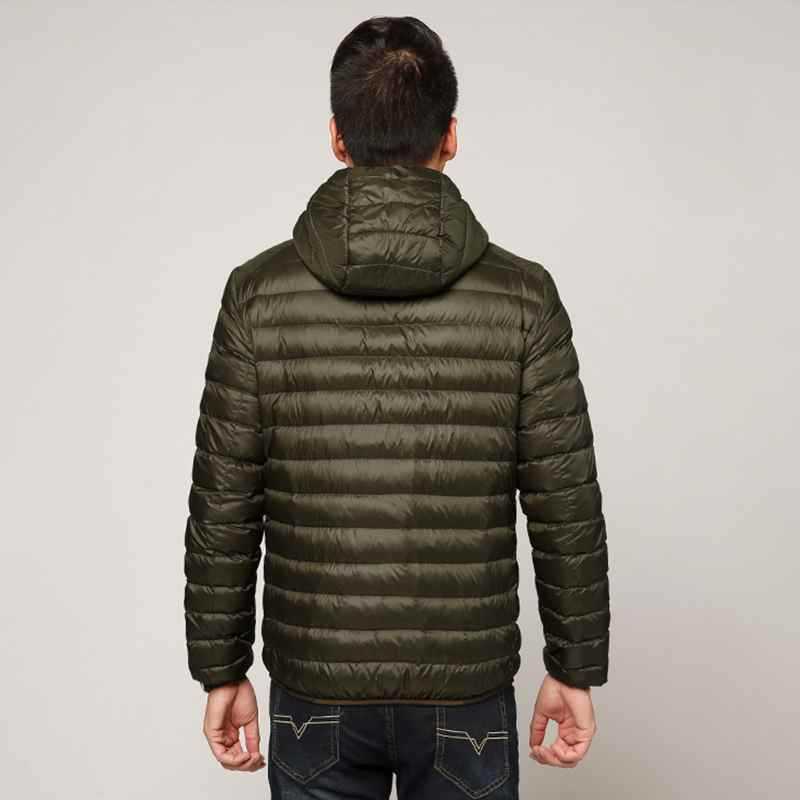 Men's All Season Ultra Lightweight Packable Down Jacket Water and Wind Resistant Breathable Coat Big Size Men Hoodies Jackets