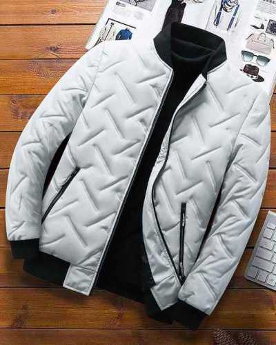 Bomber Jacket For Men Thicken Cotton Padded Quilted Jacket Men Baseball Jacket Warm Coat Street Fashion Coat Plus Size XXXL