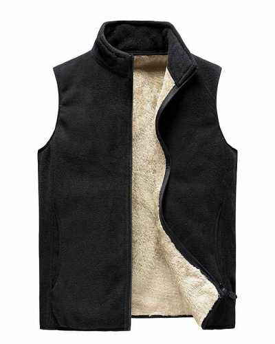 Autumn Winter Fleece Mens Vest Jacket Casual Warm Thick Big Tall Plus Size 8XL Men's Sleeveless Vest Waistcoat New Loose Vest