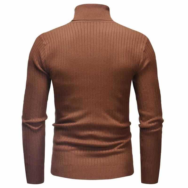 Men Winter Turtle Neck Long Sleeve Thick Warm Sweater Slim Pullover Twist Knitwear Men Clothing