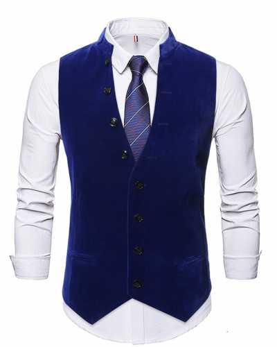 Mens Vests Fashion Men Suit Vest Slim Sleeveless Jacket Waistcoat Smart Casual Mens Single Breasted Suit Vest Formal Dress