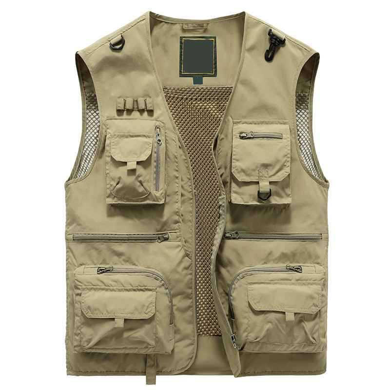 Men's Multi pocket Vest 2021 Vest Fishing Photography Men Vest Waistcoat Overcoat Clothing Jackets Summer Spring Large Plus Size